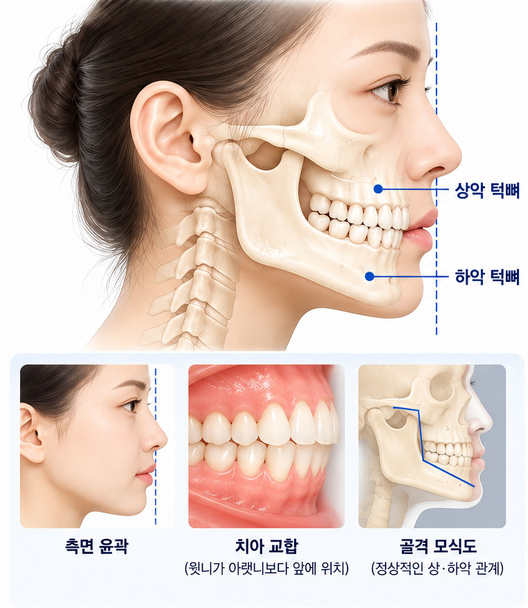 정상 전후방 교합 도해