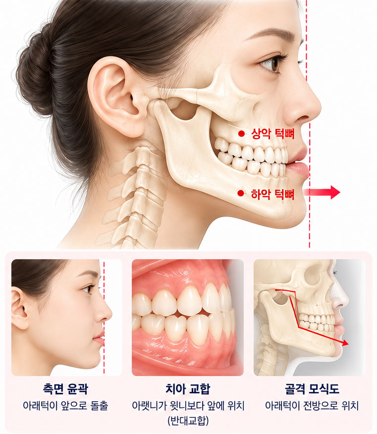 주걱턱 반대교합 도해