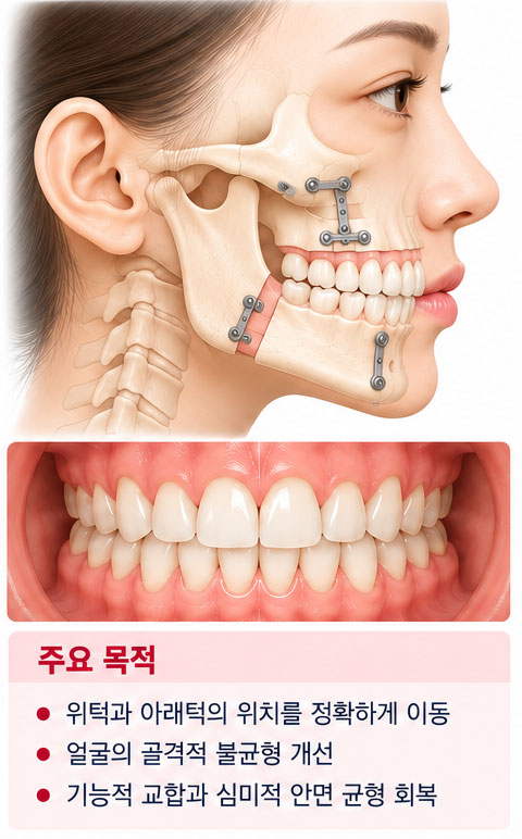 악교정 수술 단계 도해